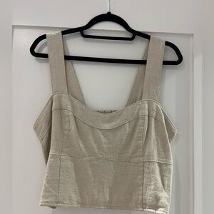 A&F Linen Crop Top